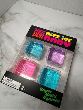 NeeDoh Nice Ice Baby Super Solid Squish - Pink, Blue, Purple